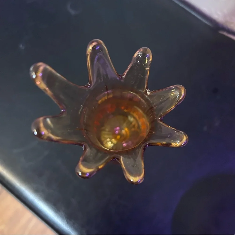 Amber Glass Tulip Vase - Home Accents viking swung vase amber honey